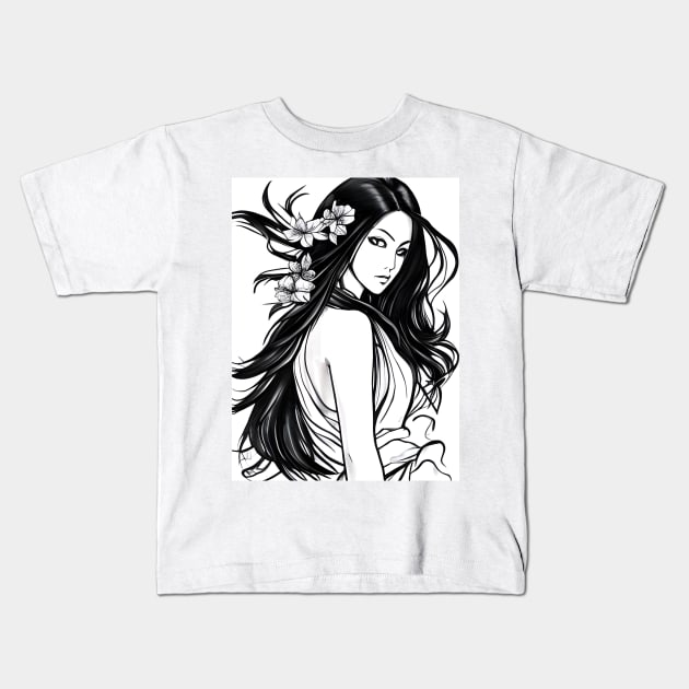 Most Ratchet Asian Girl Kids T-Shirt by animegirlnft